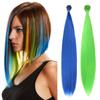 Colorful Synthetic Hair I Tip Hairpiece Hair Extensions High Temperature Fiber Hairpiece for Kid Accessories Wig for Women