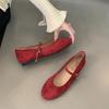 Comemore Spring New Women Flats Round Toe Shallow Slip On Ladies Casual Ballet Shoes Soft Suede Leather Eelgant Dress Shoes