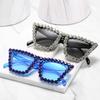 2020 Trend Large Frame Full Diamond Sunglasses Show Face Small Glasses Fan Feng Diamond Sunglasses