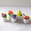 Doll House Mini Simulation Color Floral Plant Pot with Miniature Miniature Miniature Landscape Decoration