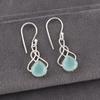 Aqua Chalcedony Earrings, 925 Solid Sterling Silver Jewelry, Gemstone Earrings, Gift For Her Handmade Dainty Jewelry