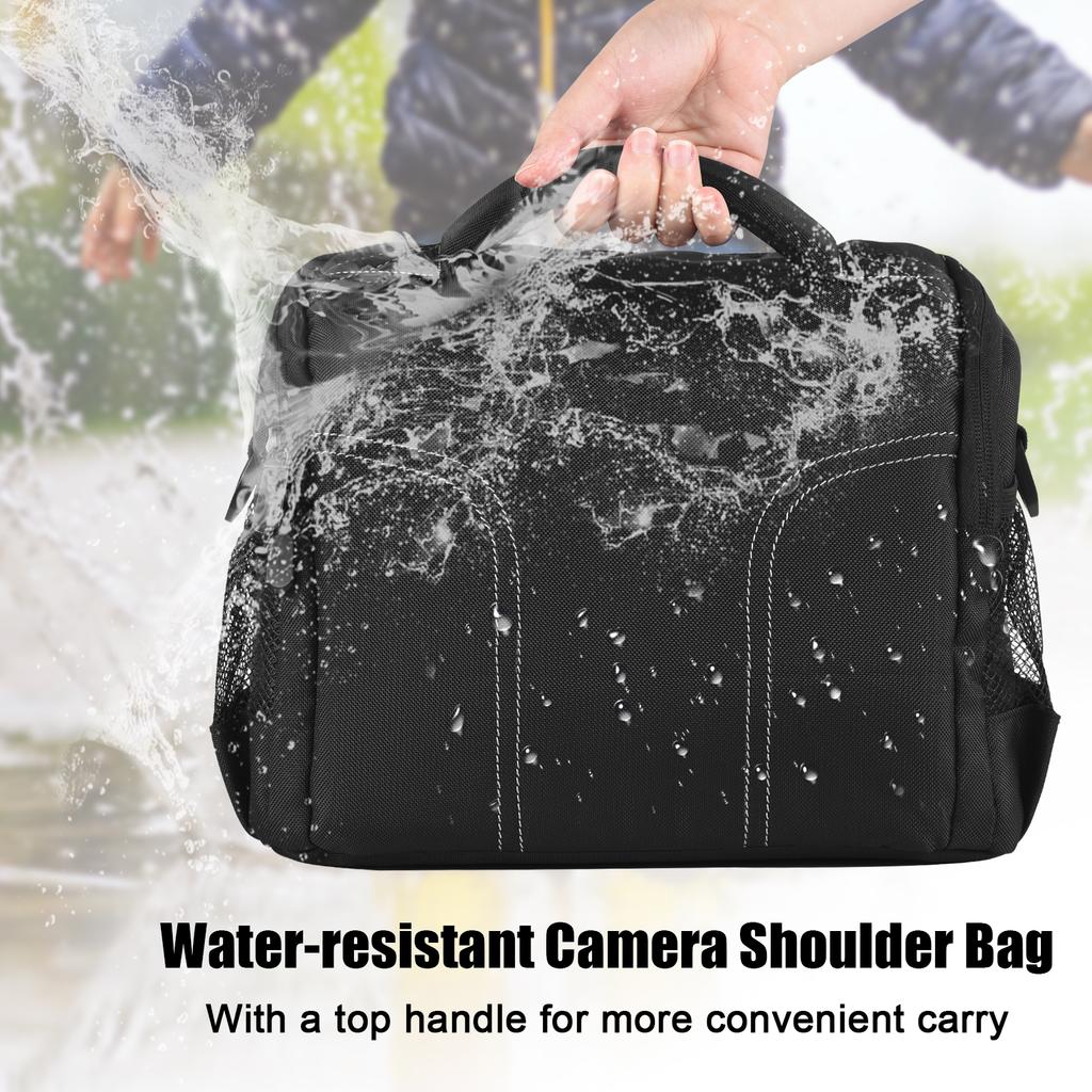 Padded Camera Bag Travel Camera Shoulder Bag Water-resistant Shock-proof Camera Case Messenger Bag