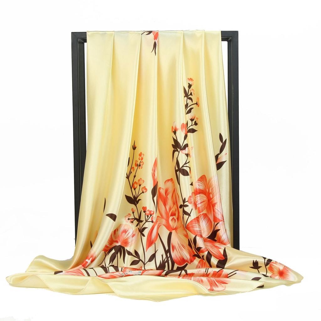 High-quality Luxurious Silk Scarves Headband Scarfs Neck Scarf For Women Chain Silk Scarf Women's Decorative Shawl