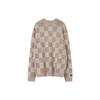 Levis Checkered Crew Neck Pullover Casual Long Sleeve Sweater Men Sweater Brown A3107-0000