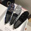 2024 New Flat Womens Shoes Diamond Peas Loafers Joker Ladies Shoes Casual Student Flats Platform Shoes Bling Zapatos De Mujer