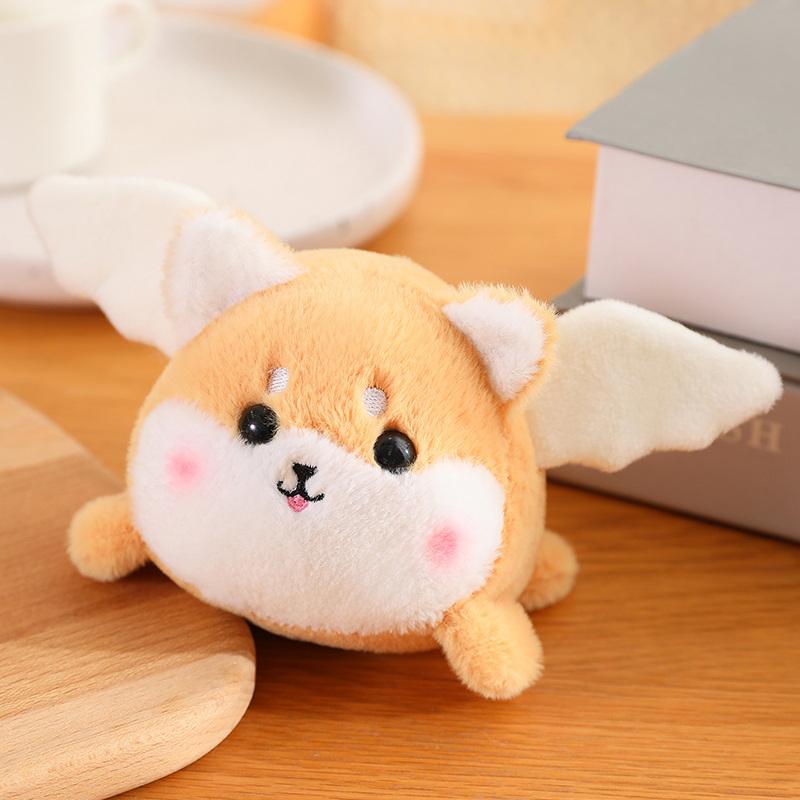 12cm Kawaii Tail Wagging Cat Dog Dinosaur Raccoon Plush Toys That Wag Their Tails By Pulling On A String Without Using Batteries
