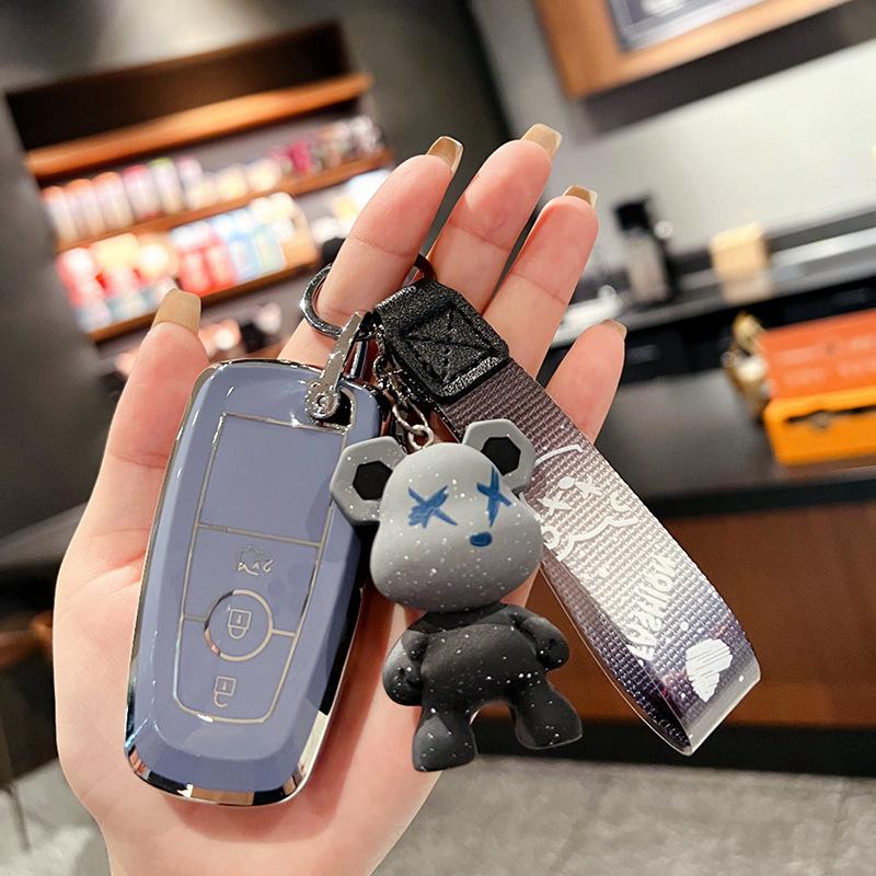 TPU Car Key Case Full Cover 3 Button for Ford Fusion Mustang Explorer F250 F350 F150 EcoSport Edge S-MAX Ranger Lincoln Mondeo