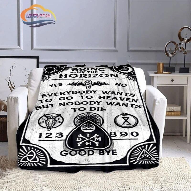 Satanic Gothic Witchcraft Blanket Ouija Board with Hands Occultism Flannel   Soft Four Seasons Portable Camping