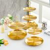 1Pc, Three-layer Stainless Steel Cake Tray, Cake, Snack Plate, Birthday, Wedding Party Dessert Stand, Table Dessert Display Stan
