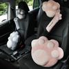 Cute Cat Paw Car Neck and Lumbar Support Headrest Pillow - Plush Backrest Decoration