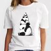 Panda Lovely Print Women T-shirt Cute Cartoon Graphic Print Short Sleeve T Shirt Female Fashion Casual Unisex Clothes Top