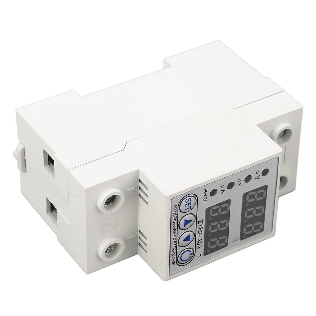 Voltage Protective Device Auto Recovery Over Under Voltage Protector 2P 220V AC 40A
