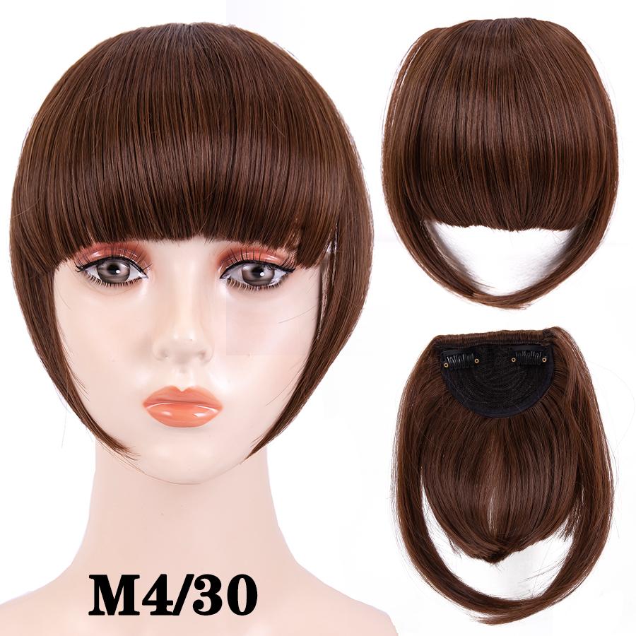 Fringe Bangs Synthetic Hair Extensions Clip In Bangs 6 Inch Short Straight Hairpiece Front Neat Bang Two Side Blonde