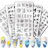 Christmas Halloween DIY Nail Art Rectangle Stamp Plates Stainless Steel Nail Art Image Templates