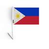Drapeau Adhésif - Philippines - 14 X 21 Cm - Polyester Résistant - Léger - Recto/verso
