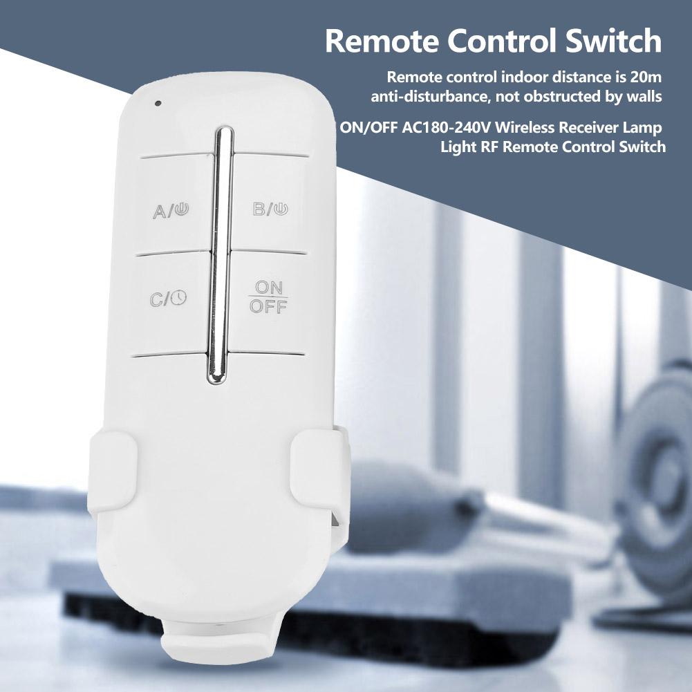 1/2/3/4 Ways ON/OFF AC180‑ 240V 1000W Wireless Receiver Lamp Light RF Remote Control Switch