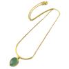 [P2305] - Gold-plated Artisanal Necklace 'Princesse Ottomane' Golden Green