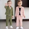 Boys Formal Suits 2yrs To 12yrs Children Performance Costumes Gentleman Kids Wedding Birthday Blazer Set Toddler Birthday Gown