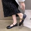 Mary Jane Shallow Single Shoes Women's Spring and Summer 2025 New Korean Version Versatile Square Head Flat Bottom Soft Sole Doudou Shoes Women