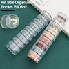 7Pcs Weekly Pill Organizer Case Stackable Travel 7 Day Pill Box Clear Transparent Supplements Fish Oil Pills Holder Dispenser with Lid