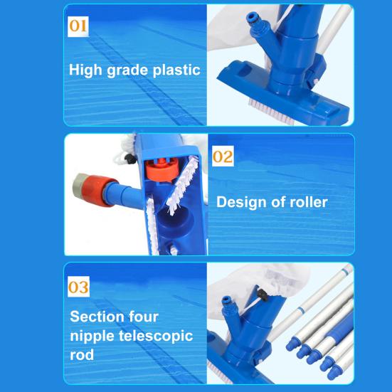 Portable Pool Vacuum Cleaner Underwater Cleaner Handheld Jet Pool Vacuum for Above Ground Pool Attach To Garden Hose