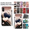 Handmade PU Leather Flip Case for OnePlus Nord CE5 / OnePlus Ace 5 Racing Anti-Slip Shockproof Cover with Wrist Strap & Heart/Rose Cat Designs
