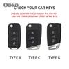 Suede Car Flip Key Case Cover for VW Volkswagen Golf 7 MK7 Tiguan MK2 T-roc T-cross Skoda Octavia Kodiaq Karoq Seat Ateca Leon