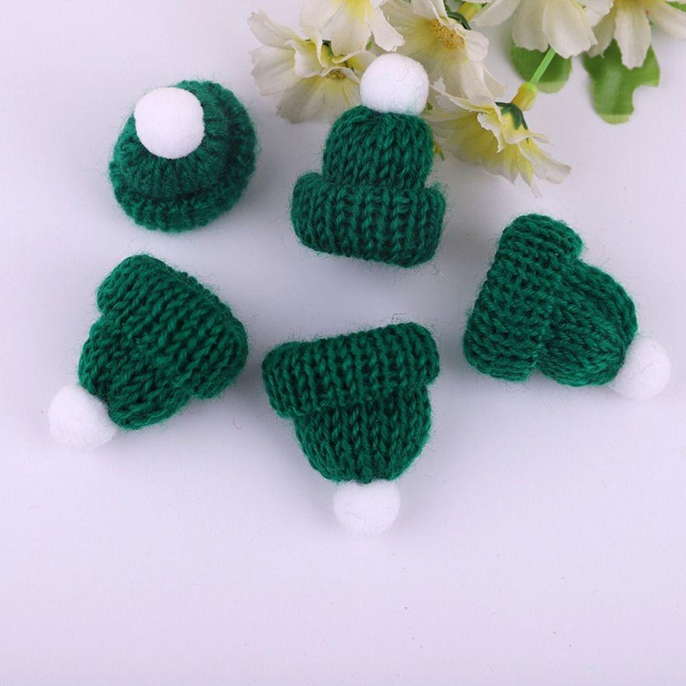 20pcs Yarn Doll Hats Knitting DIY Sewing Crafts Mini Party Cap  Christmas