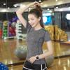 Women's Quick-Drying Slim Fit Korean Style Yoga T-Shirt: Casual and Professional Short Sleeve Running Fitness Wear