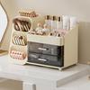 Storage Box Makeup Organizer with Drawers Large Capacity Non-Slip Base Easy Cleaning