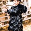 Korean Autumn Winter Girl Parkas Waterproof Shiny Warm Long Girl Outerwear Coat 5-14 Years Kids Teenage Girl Jacket Outfit