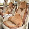 1pc Cute Car Neck Pillow Cartoon Design Capybara Car Headrest Simple Cute Interior Accessories Creative Gift
