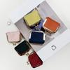 Ladies Mini Coin Purse Genuine Leather Wallet Solid Color Kiss Lock Change Pouch Small Storage Bag for Jewelry Keys