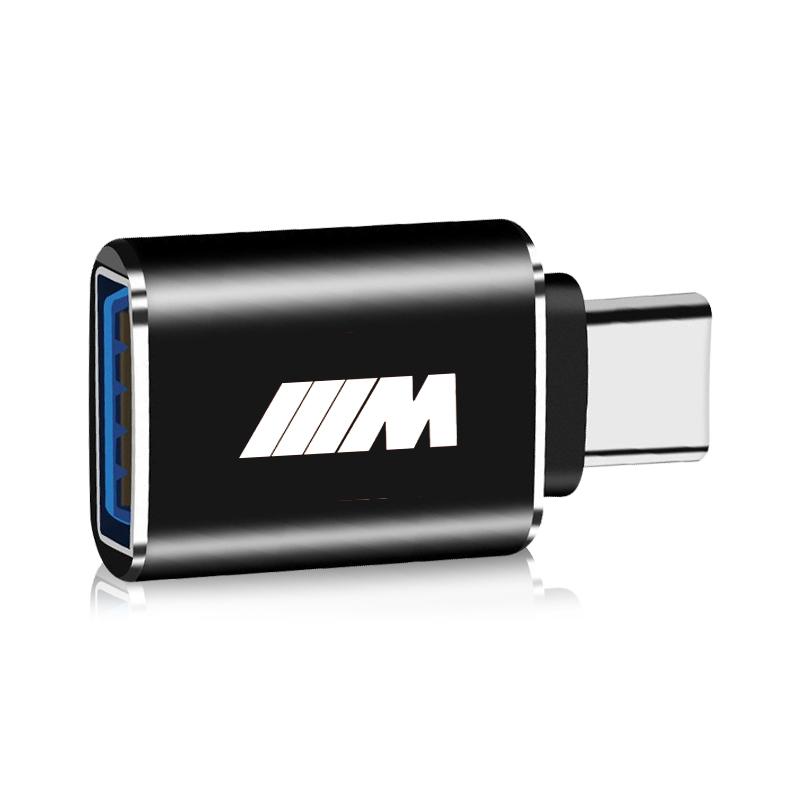 M-LOGO Car Charging Adapter TypeC To USB Converter Car Accessories For BMW E90 E60 E46 E39 F30 F10 E87 X3 X4 X5 X6 X7 X1 G30 G20 Z3 Z4