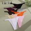 Cotton Panty For Women Sexy T-back Underwear Solid Color Lingerie S-XL G-string