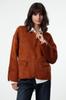 Women's Fashion Stylish Cardigan Brown Soft Textured Coat Knitwear Cardigan