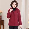 Hooded Cotton Jacket for Women's Short New Large Size Autumn and Winter Mother Warm Loose Cotton Jacket
