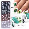 1PC Stainless Steel Printing Nail Stamping Plates Manicure Leaves Maple Template Mold Xmas Snowflakes Nail Art DIY Decorations