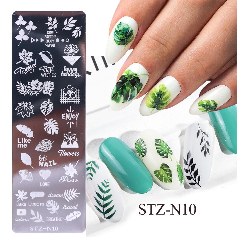 1PC Stainless Steel Printing Nail Stamping Plates Manicure Leaves Maple Template Mold Xmas Snowflakes Nail Art DIY Decorations