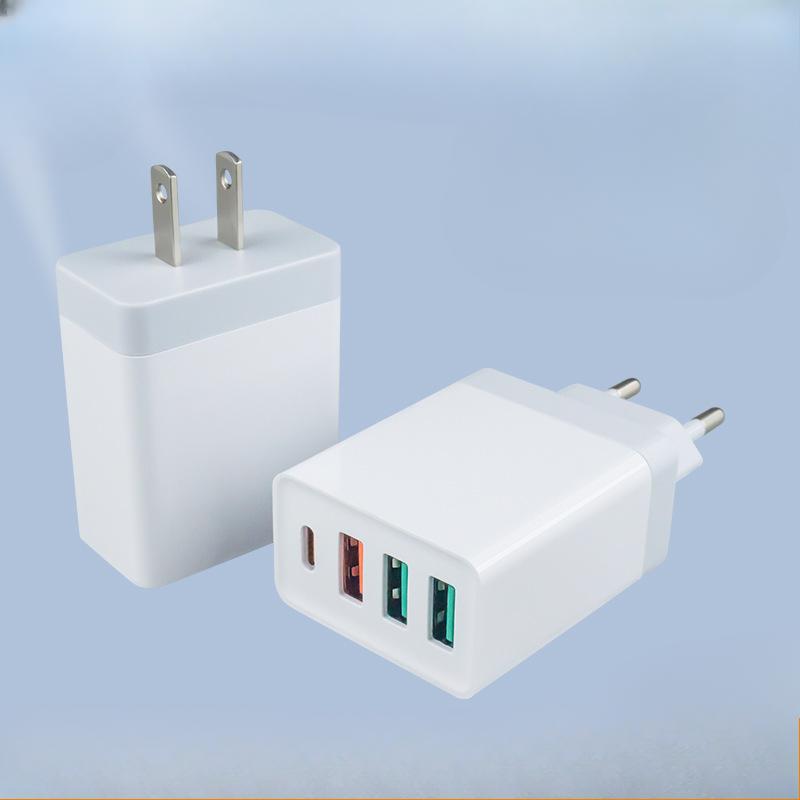 New PD20W+2.4A Four-port American-specific Mobile Phone Charger A+C Multi-port USB Fast Charging Adapter
