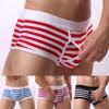 Longjiang Men Underwear Stripe Side Opening Sexy Mid Rise Underpants for Bathroom Underpants