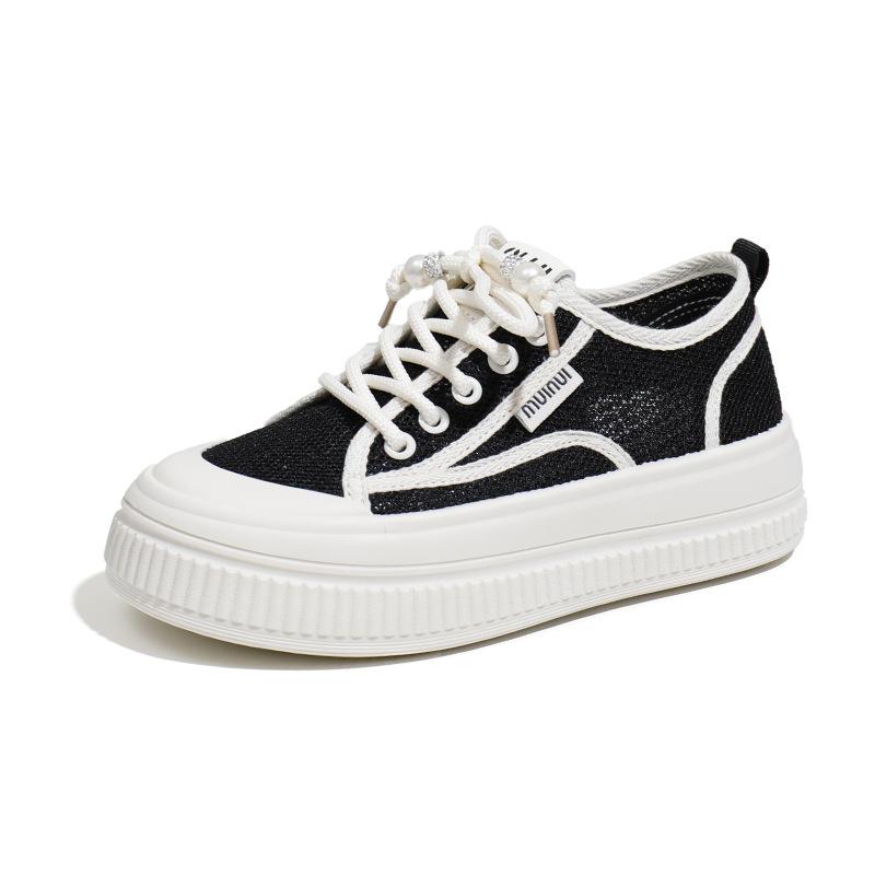 Little White Shoes Women's 2024 New Autumn Student Korean Version Versatile Casual Ins Shoes Platform Fashion Board Shoes KT2651