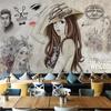 Wallpaper 3d Photo Mural HD Modern Fashion Hand-painted Beauty Barber Shop Tooling Wallpaper