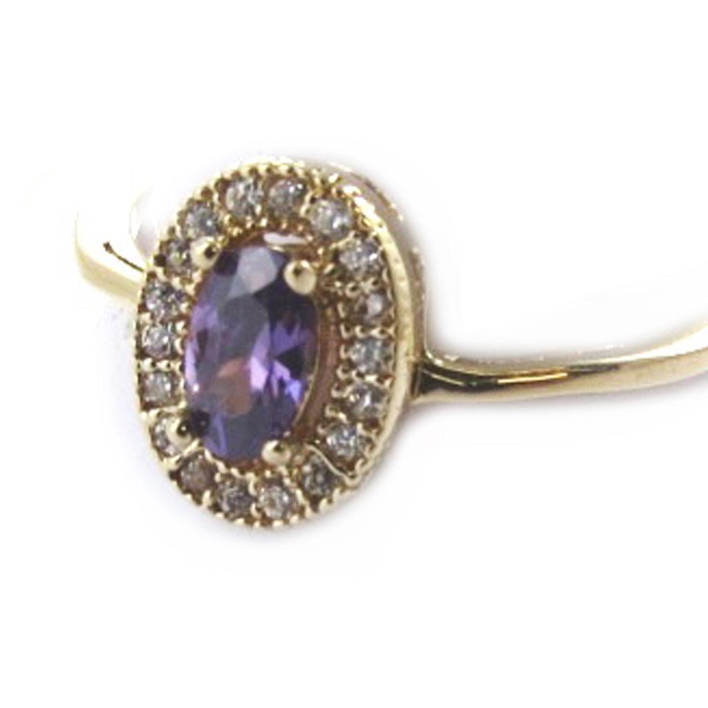 Amethyst 'Sissi' Gold Plated Ring