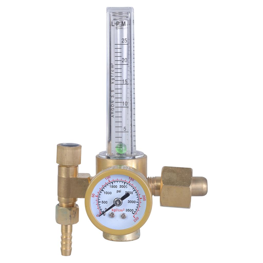 Argon Pressure Reducer Regulator Gas Flowmeter G5/8 Male Thread with Two Scales for TIG Argon Arc Welding Full Copper