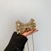 Metal Mini Small Bag Women 2025 New European and American Fashion Bow Foreign Style Shoulder Chain Lipstick Bag Tide