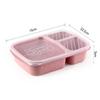 Durable Dinnerware Wheat Straw Food Fruit Container Picnic Storage Boxs Lunchbox Lunch Box
