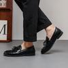 Fashion Plus Size 48 Men Business Dress Casual Fashion Elegant Formal Shoes Slip-on Evening Loafers Tassel Leather Shoes Wedding Shoes