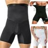 Men's High Waist Boxer Briefs Stretch Underwear Open Pouch Shapewear Slimming Boxers Shorts