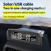 Smart Car Tire Pressure Monitor Solar-Powered TPMS with LCD Display - External/Internal Sensors, IPX7 Waterproof, Real-Time Monitoring System